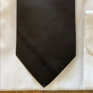 BURBERRY TONAL CHECK BLACK Silk Tie